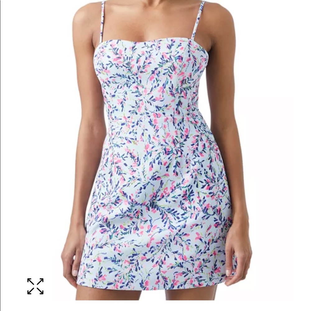 French Connection Flores Whisper Tie Back Dress size 2 in color Light Dream Blue
